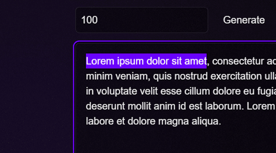Lorem tool